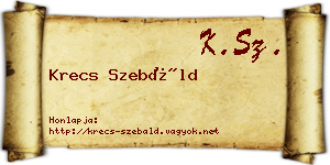 Krecs Szebáld névjegykártya